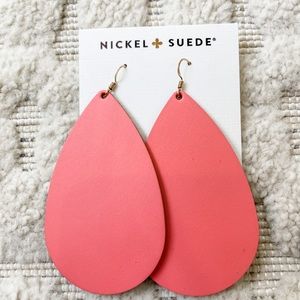 Nickel & Suede Select Coral Large Earrings